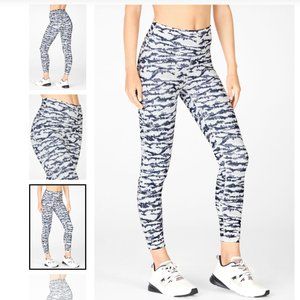 Fabletics Define High-Waisted 7/8 Legging -  White Tigress